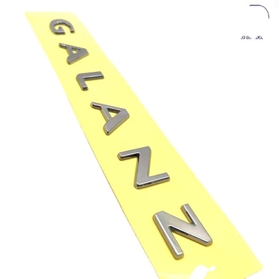 Autocollant adhésif de logo métallique ultra-mince en argent nickel pour la production personnalisée Dawlance