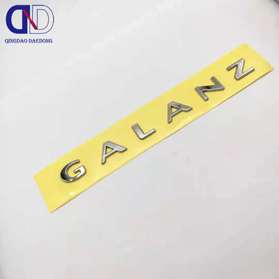 Autocollant adhésif de logo métallique ultra-mince en argent nickel pour la production personnalisée Dawlance