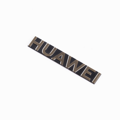 Logo Huawei personnalisé Plaque de nom en acier inoxydable pour l'emballage de produits électroniques