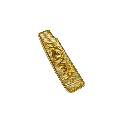 Logo personnalisé Fin écologique Nickel Emblème métallique électroformé pour équipement de sport
