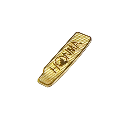 Logo personnalisé Fin écologique Nickel Emblème métallique électroformé pour équipement de sport