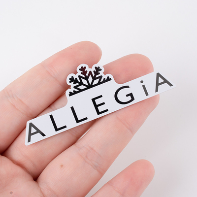 Plaque d'étiquette personnalisée en acier inoxydable avec colle rétro auto-adhésive et logo du client