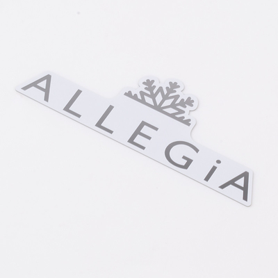 Plaque d'étiquette personnalisée en acier inoxydable avec colle rétro auto-adhésive et logo du client