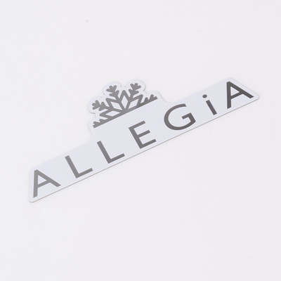Plaque d'étiquette personnalisée en acier inoxydable avec colle rétro auto-adhésive et logo du client