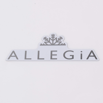 Plaque d'étiquette personnalisée en acier inoxydable avec colle rétro auto-adhésive et logo du client